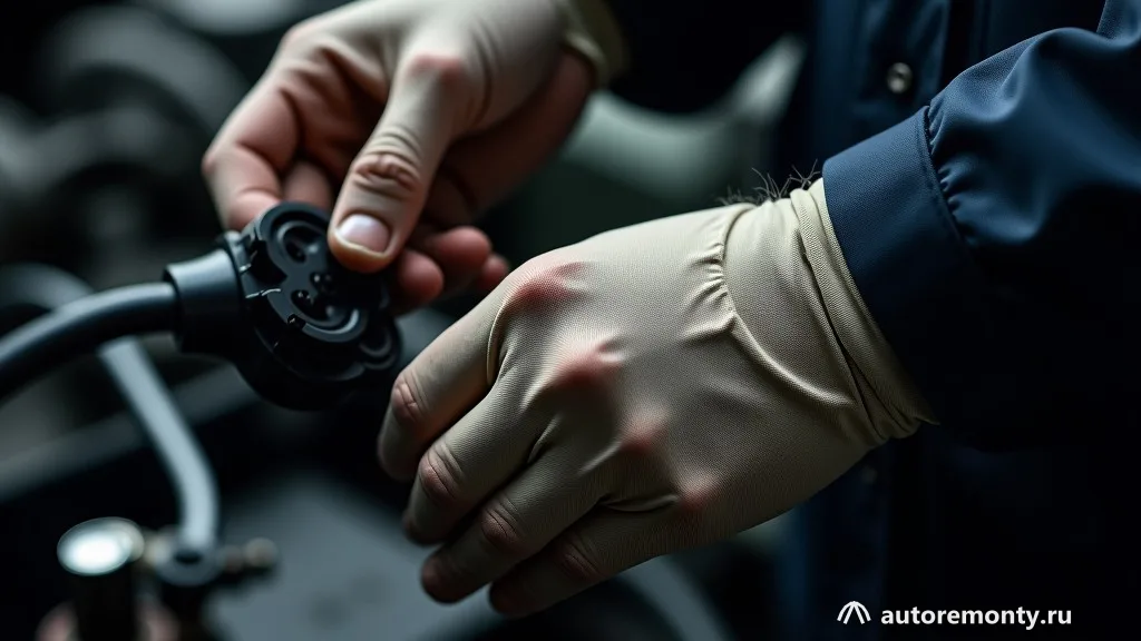 Образцы свежей и отработанной жидкости CVT в двух прозрачных лабораторных ёмкостях при одинаковом — замена масла в вариаторе