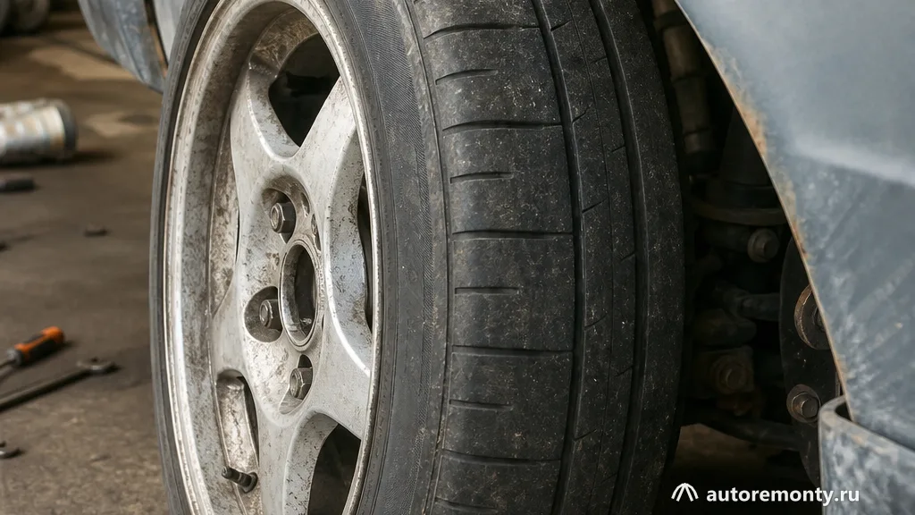 Автомобиль на широких низкопрофильных шинах, установленных вместо штатного узкого размера — широкие шины плюсы и минусы